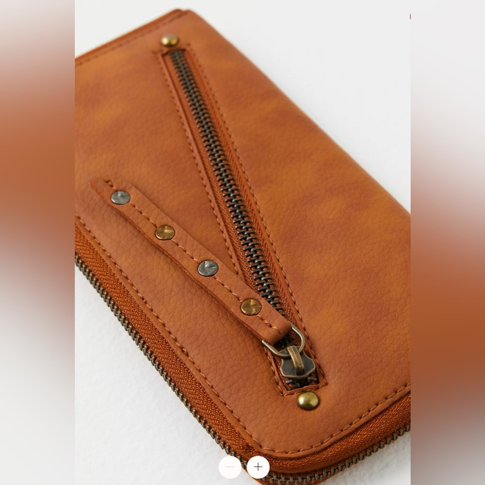 Free People Distressed Vegan Leather Wallet